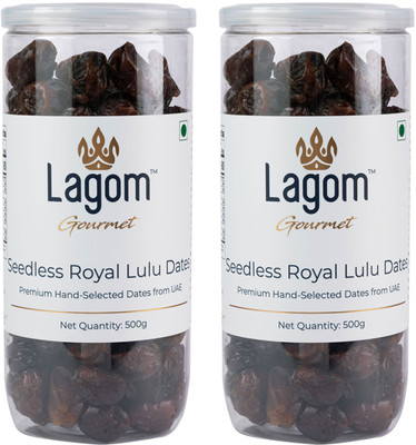 Lagom Gourmet Seedles Royal Lulu Dates || Dates(2 x 0.5 kg)