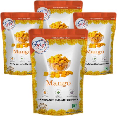 FZYEZY Freeze Dried fruits|Healthy fruits Snacks|Organic Food|Dehydrated Fruits Pack-4 Mango(4 x 20 g)