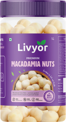 LIVYOR Australian Macadamia Nuts Kernels | Rich in Protein & Fiber | Dry Fruits Macadamia Nuts(1 x 100 g)