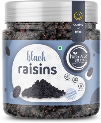 HEAVEN BITES Black Raisins 250gm | Afghan Black Raisins, Kali Kishmish, Kali Darakh Raisins(250 g)