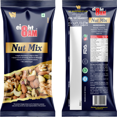 8AM Nut Mix, Highly Nourishing, Dry Fruits, Nuts & Seeds Assorted Nuts(20 x 35 g)