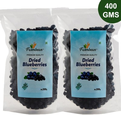 Farmbean Premium Dried Blueberries Blueberry Dry Fruit|Immunity Building|Naturally Sweet Blueberry(2 x 200 g)