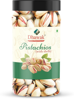 Dhawak Roasted & Salted Pistachio with Shell Fresh and Natural Healthy Snack [Jar Pack] Pistachios(1 x 400 g)