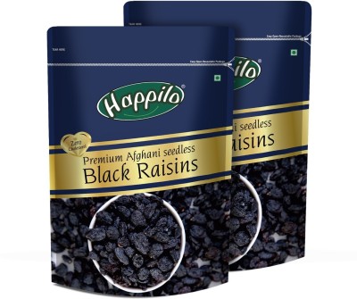 Happilo Premium Afghani Seedless Black Raisins(2 x 250 g)