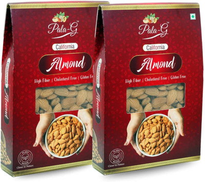 Pala-G Premium Natural Almonds Fresh and Crunchy Healthy Snack for Daily Use Almonds(2 x 125 g)