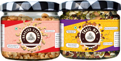 NANI KI KAHANI Roasted Cashew & Trail Mix : Premium Natural Healthy & Tasty Food For Break Fast Assorted Seeds & Nuts, Cashews(2 x 150 g)
