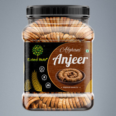 DRIED HUB Afghani Anjeer | Sun-Dried Figs | Natural Fiber Rich Sweet Snack Figs(1 x 1 kg)