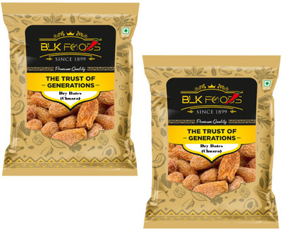 BLK FOODS Select Dates Dry Yellow | Sukha Khajoor (Chuara) 1KG Dates(2 x 500 g)