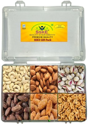 SSKE Gift Pack 500 g (Cashew/Almond/Pista/Walnut/Black Dates/Yellow Dates)(500 g)