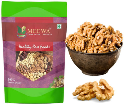 MEEWA Extra Light Halves Walnuts Kernels Without Shell, Akroth Giri, 1 Kg Walnuts(2 x 0.5 kg)