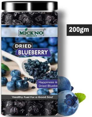 mickno organics 200gm Whole Dried Blueberries Dry Fruit - Immunity Builder, Blueberry(200 g)