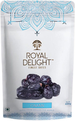 ROYAL DELIGHT Oman Dates 400g | Khajur / Khajoor | All Natural | Vegan- Plant Based | Dates(1 x 400 g)