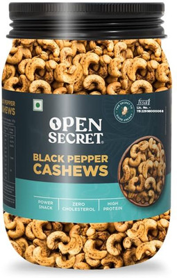 OPEN SECRET Premium Black Pepper Roasted Cashews (Kaju) - High Protein Dry Fruit Cashews(1 x 1 kg)