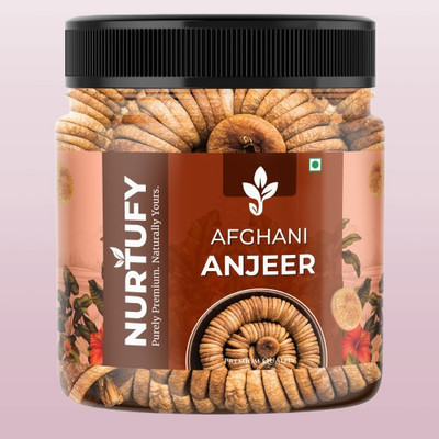 Nurtufy Afghani Anjeer Dried Figs | High Fibre, Iron-Rich Dry Fruit | Gift & Family Pack Figs(1 x 250 g)