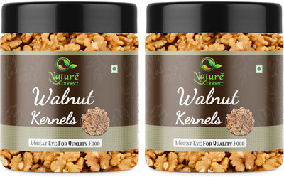 NATURE CONNECT Walnut Broken 8 Pcs.| Walnut Without Shell | Akhrot Giri | Jar Pack Walnuts(2 x 200 g)