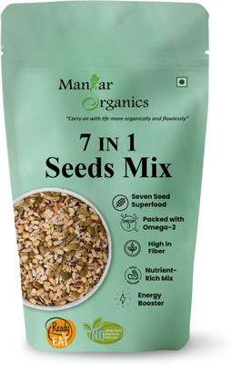 ManHar Organics 7 in 1 Seeds Mix | Seven Seed Superfood | Packed with Omega-3, High in Fibre Assorted Nuts(1 x 200 g)