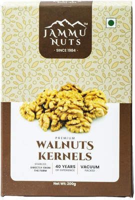 Jammu Nuts Premium Walnut Kernels | Crunchy Walnut | Akhrot | Gluten-Free & High Protein Walnuts(200 g)