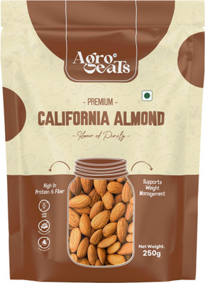 AGRO EATS AGROEATS Pure California Almonds (Badam Whole), 250g Almonds(1 x 0.25 g)