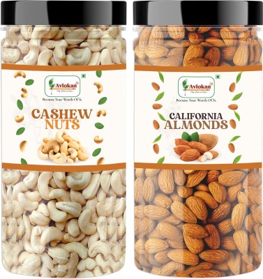 Avlokan Premium Alomonds and Cashews pack of combo 2 best quality Almonds(2 x 150 g)