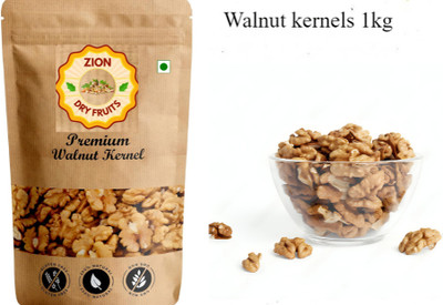 ZION walnut Kernel Akhrot giri walnuts without shell Kashmiri Walnut Kernels Walnuts(1 x 1 kg)