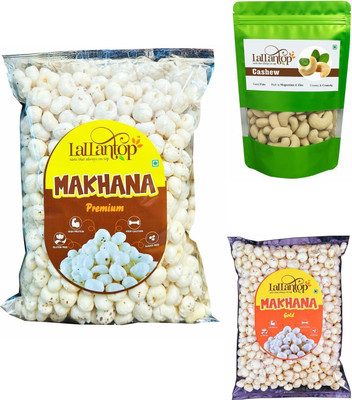 LALLANTOP Makhana gold 100g | Makhana Premium 250g | Cashew 250g Dry Fruits Combo Fox Nut, Cashews(3 x 333.33 g)