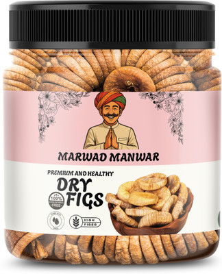 MARWAD MANWAR Premium Afghani Anjeer | Rich in Iron, Fibre & Vitamin Figs(1 x 500 g)