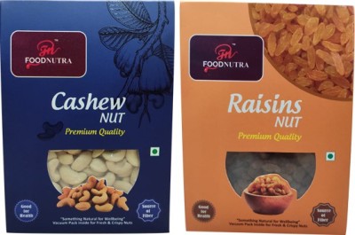 FOODNUTRA Premium Dry Fruits Combo Raisins 250g & Cashew 250g Dry Fruits (Pack Of 2) Raisins, Cashews(2 x 250 g)