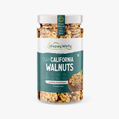 HappyWally Walnut Kernels Without Shell California Walnuts | 4 Pieces Broken Akhrot Giri Walnuts(1 x 400 g)