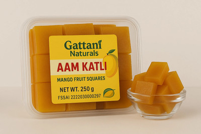 gattani naturals Aam Papad / Mango Katli / Dry Mango Slice / Khatta-Meetha Aam Papad Mango(1 x 250 g)
