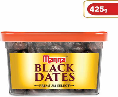 Manna Black Dates - 400g | Select Premium Organic Handpicked Dates| Khajoor | Khajur | Soft Dried Healthy Snack | Soft & Juicy texture | Zero Added Sugar & Preservatives | Rich in Iron, Fibre & Vitamins Dry Dates Dates(1 x 400 g) Manna Black Dates - 400g | Select Premium Organic Handpicked Dates| Khajoor | Khajur | Soft Dried Healthy Snack | Soft & Juicy texture | Zero Added Sugar & Preservatives | Rich in Iron, Fibre & Vitamins Dry Dates Dates(1 x 400 g)