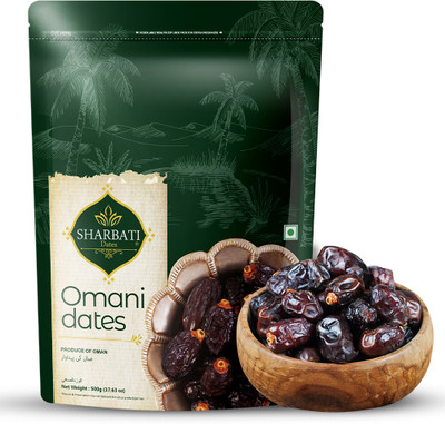 SHARBATI DATES PREMIUM OMANI DATES (KHAJUR) Wet Dates(1 x 500 g)