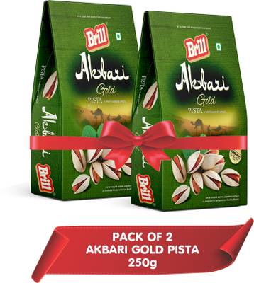BRILL Akbari Gold Pista Roasted and Salted (250g x 2pkts) 500g Pistachios