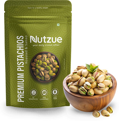 Nutzue Roasted Salted Pista|Fresh & Health|Rich in Nutrients & Tasty(250 gm) Pistachios(1 x 250 g)