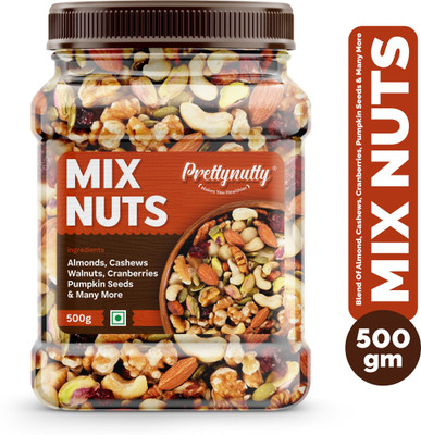 Prettynutty Healthy Nutmix | Mixed Dryfruits | Source Of Vitamin And Minerals (500 G) For Rs. 188 @ 73 %