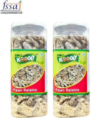 Koogly Premium Quality Paan Kismish For Free time snacking and Dieting-Paan Raisins(2 x 220 g)