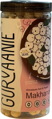 gurvaanie Himalayan Pink Salt & Pepper Roasted Flavoured Makhana Fox Nut(1 x 90 g)