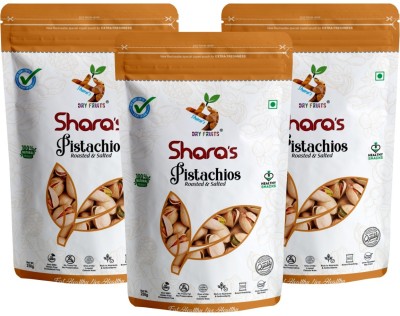 Shara's Premium Salted & Roasted Pista I Value Pack of 750g Pistachios(3 x 250 g)