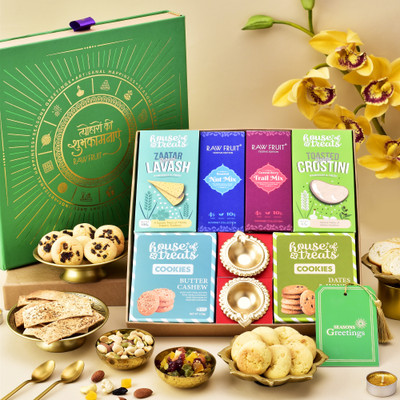 HyperFoods Dryfruits and Cookies Gift Hamper For Diwali Assorted Nuts(1 x 600 g)