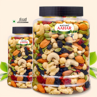 Nature Aahar Mix Dry Fruit |nutmix |cashews,almonds,riasins,figs ,pistachios (250gm*2) Amla, Cashews, Raisins, Pistachios, Figs, Dry Dates(1 x 500 g)