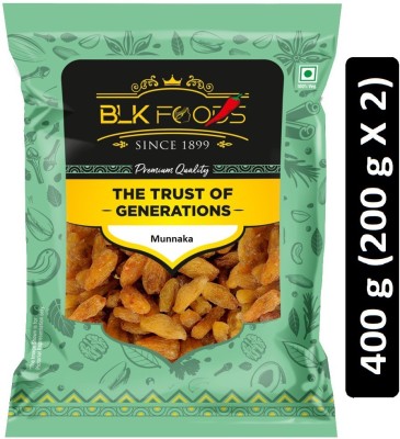BLK FOODS Select Munnaka (with seed) 400g (2 X 200g) Raisins(2 x 200 g)