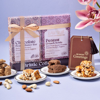 HyperFoods Pack Of 2 Chocolate Peanut Brittle Bar Assorted Nuts(2 x 100 g)