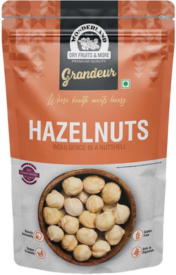 WONDERLAND Foods Grandeur Premium Hazel Nuts 200g | Hazel Nut Kernels | Healthy Snacks Hazelnuts(1 x 200 g)