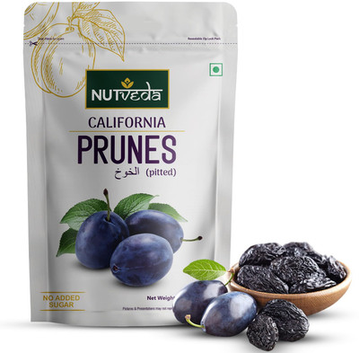 nutveda California Prunes (Pitted) Ready-To-Eat Prunes(1 x 227 g)