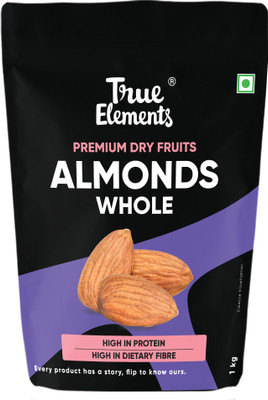 True Elements California Almonds, Premium Dryfruits Badam Almonds(1 x 1 kg)