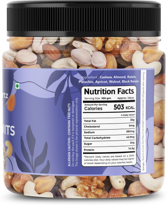 FreshoCartz Dry Fruits and Nuts | Dry Fruits Mix | Panchmeva Dry Fruits Almonds, Apricots, Cashews, Raisins, Walnuts, Amla(1 x 250 g)