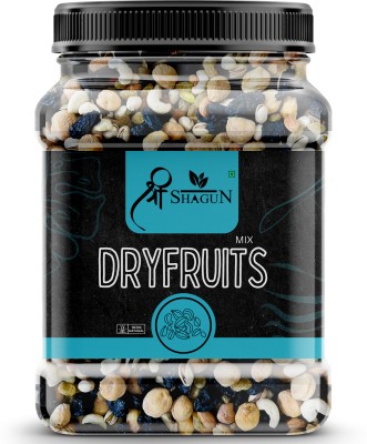 Shagun Premium Mix Dry Fruits-500gm [Almonds, Cashew, Kishmish, Apricot, Black Raisins] Assorted Fruits & Nuts(500 g)