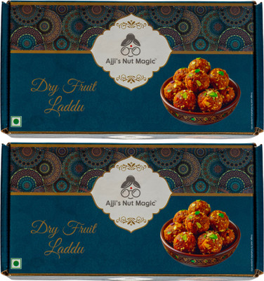Ajjis nut magic Dry Fruit Laddu 400g (Each 200g) | Healthy Dry Fruits & Dates Laddu(2 x 200 g)