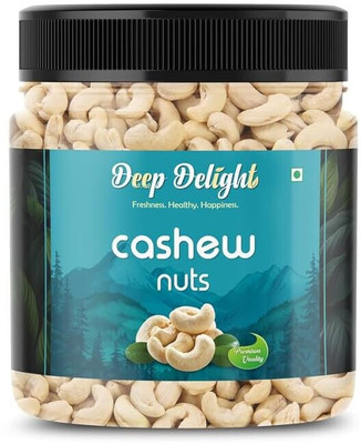 DEEP DELIGHT Premium Cashew Nuts | Whole & Crunchy Kaju | Rich in Taste & Nutrition Cashews(1 x 400 g)