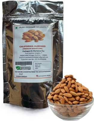 PURE KASHMIR DELIGHTS California Almonds |Pure & Natural Badam Giri | A++ Grade | High in Fiber Almonds(1 x 400 g) PURE KASHMIR DELIGHTS California Almonds |Pure & Natural Badam Giri | A++ Grade | High in Fiber Almonds(1 x 400 g)
