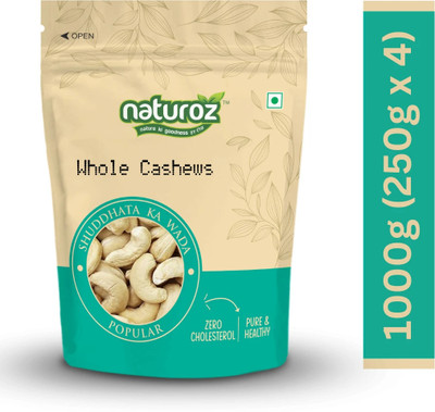 Naturoz Popular Whole (Pack Of 4) Cashews(4 x 250 g)